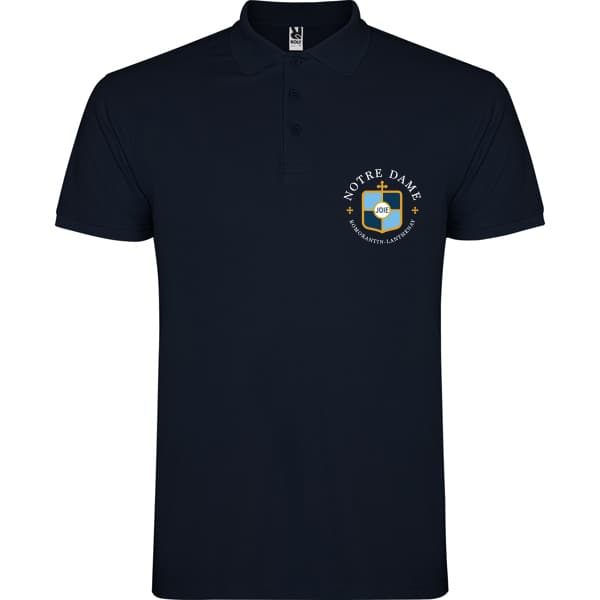 Polo collège manches courtes bleu marine