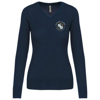 Pull col V Femme collège Notre Dame